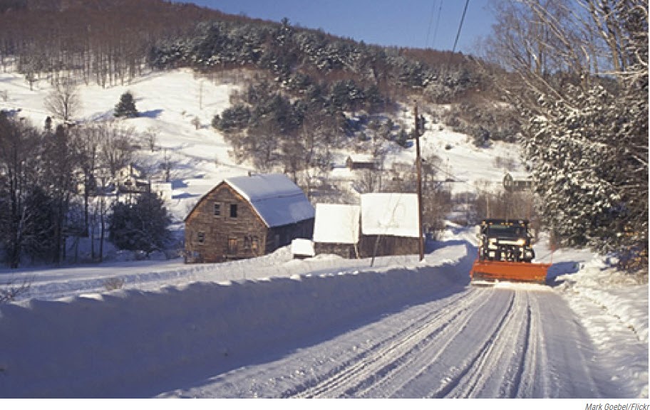 truck plowing snow