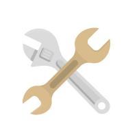 Two wrenches crossed icon